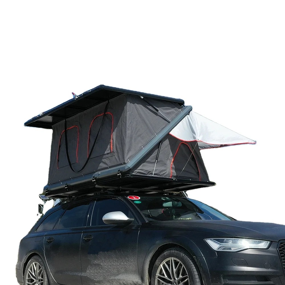 Solar Roof Tent with Annexe Canvas Car Roof Top Tent Box for Car Camping